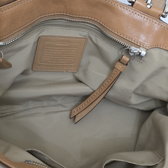 Coach F13732 Cream Leather Tote Shoulder Bag E1073-F13732 - Picture 3 of 3